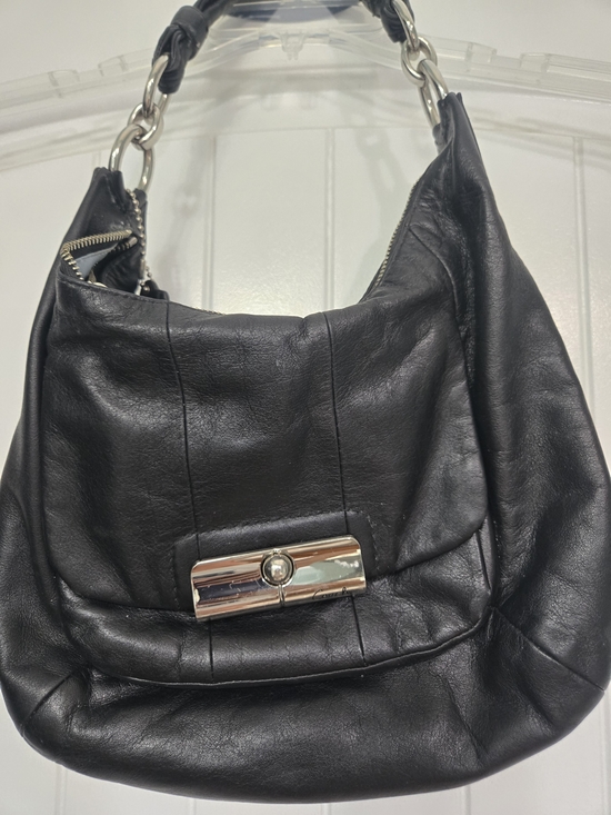 Coach Handbags - Coach Black Leather Hobo with Silver-Tone Hardware